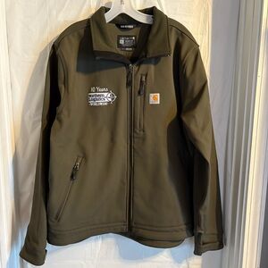 Carhartt Men’s Rain Defender‎ Softshell Jacket  Sz Large Heavyweight Olive Green